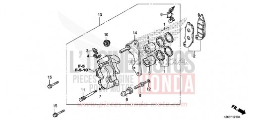 ETRIER DE FREIN AVANT MSX125AH de 2017